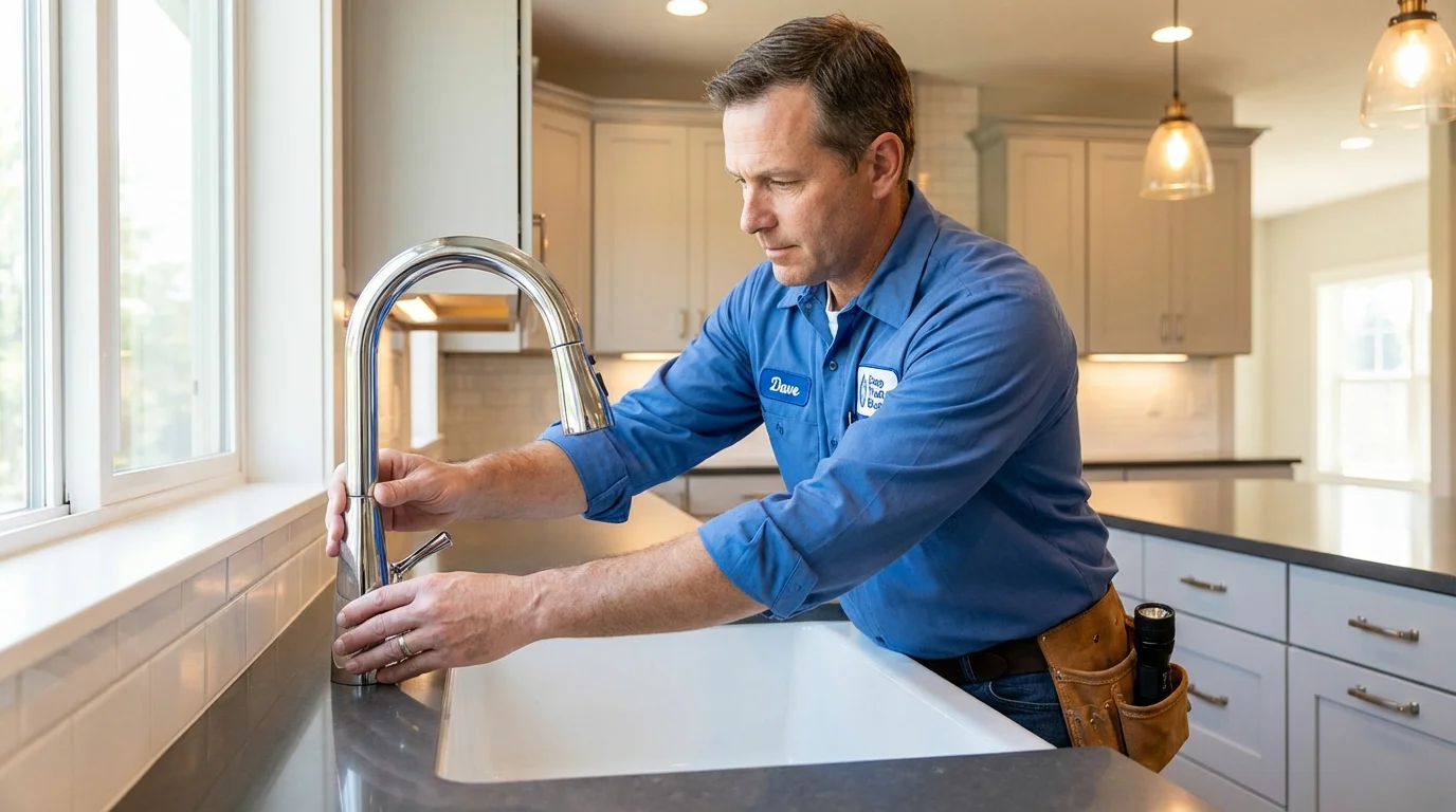Kitchen faucet installation by Johns Plumbing LLC in Boynton Beach